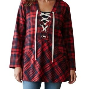 Entro Flannel Oversize Plaid Shirt sz S